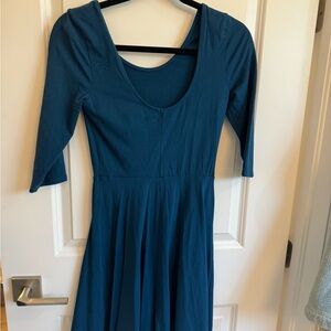 Express Teal Long Sleeve Dress